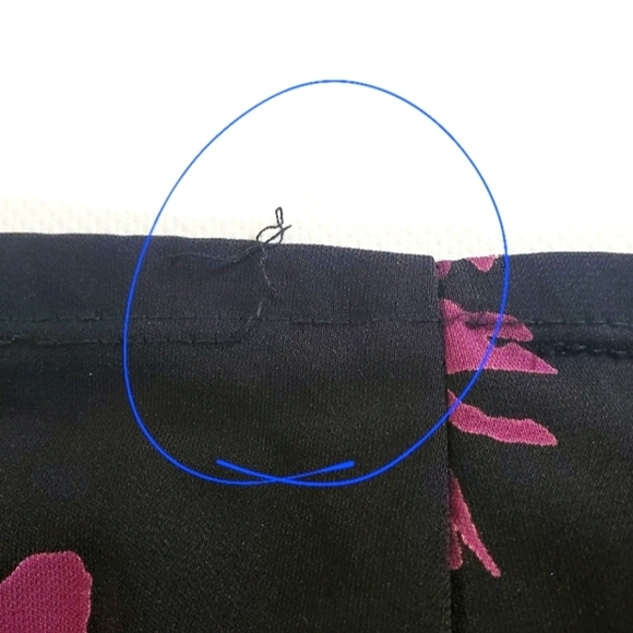 2229 * La Belle Floral Midi Skirt Black Purple Size M Vintage Made In USA - Picture 8 of 8